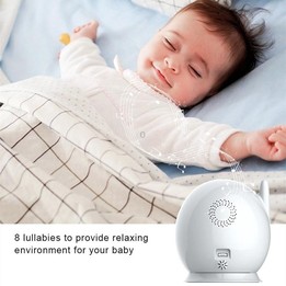 ABM100 4.3 inch Wireless Video Color Night Vision Baby Monitor 360-Degree Security Camera(US Plug)