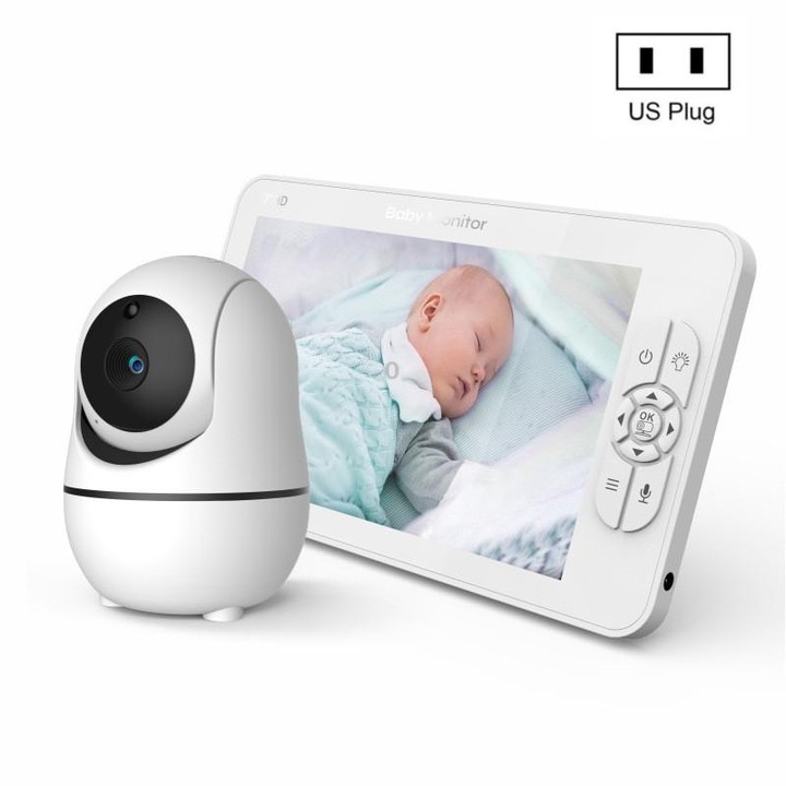 SM70PTZ 7 inch Screen 2.4GHz Wireless Digital Baby Monitor, Auto Night Vision / Two-way Voice Intercom(UK Plug)