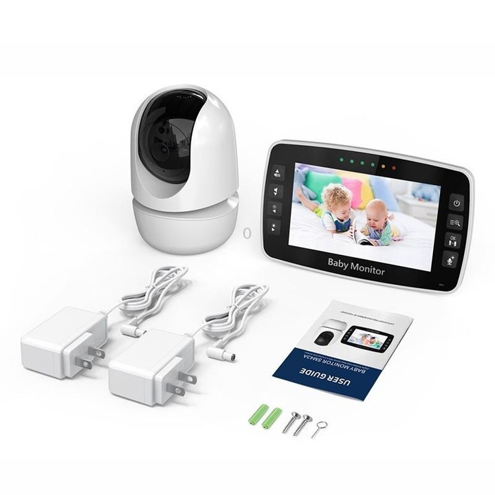 SM43A 4.3inch Color Display Night Vision Smart Zoom Baby Monitor Camera(EU Plug)