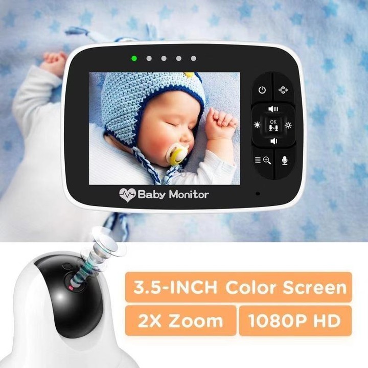 SM935 3.5 inch LCD Screen Wireless Video Baby Monitor Night Vision Two-Way Audio IP Camera(US Plug)