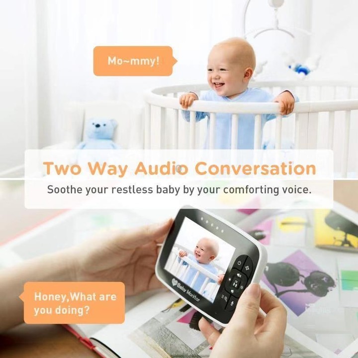 SM935 3.5 inch LCD Screen Wireless Video Baby Monitor Night Vision Two-Way Audio IP Camera(US Plug)