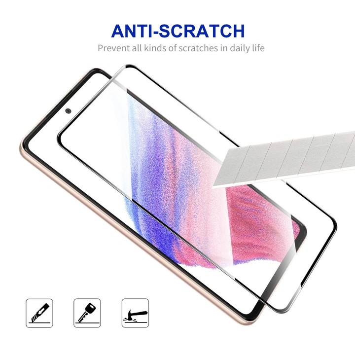 For Samsung Galaxy A54 5G 5pcs ENKAY Hat-Prince Full Glue 0.26mm 9H 2.5D Tempered Glass Full Film