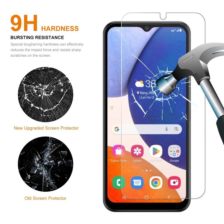For Samsung Galaxy A14 5G 5pcs ENKAY Hat-Prince 0.26mm 9H 2.5D Tempered Glass Film
