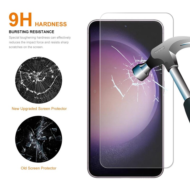 2pcs For Samsung Galaxy S23+ 5G ENKAY Hat-Prince 0.18mm Ultra-thin 9H Tempered Glass Film, Support Ultrasonic Fingerprint Uncloc