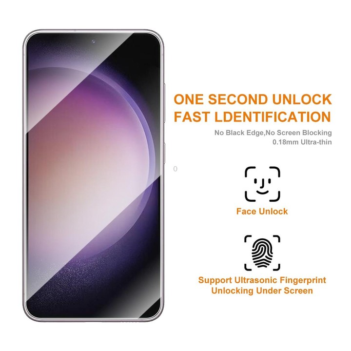 2pcs For Samsung Galaxy S23+ 5G ENKAY Hat-Prince 0.18mm Ultra-thin 9H Tempered Glass Film, Support Ultrasonic Fingerprint Uncloc
