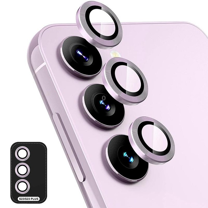 For Samsung Galaxy S23 5G / S23+ 5G ENKAY Hat-Prince 9H Rear Camera Lens Aluminium Alloy + Tempered Glass Full Coverage Protecto