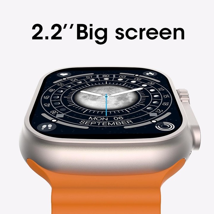 Ultra9 2.1 inch Color Screen Smart Watch,Support Heart Rate Monitoring / Blood Pressure Monitoring(Black)
