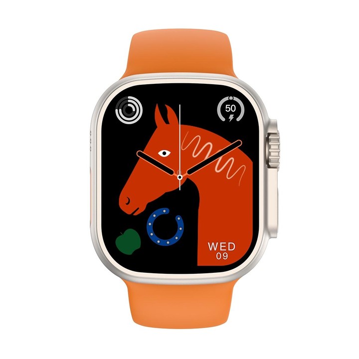 Ultra9 2.1 inch Color Screen Smart Watch,Support Heart Rate Monitoring / Blood Pressure Monitoring(Orange)