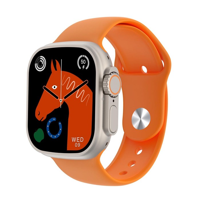 Ultra9 2.1 inch Color Screen Smart Watch,Support Heart Rate Monitoring / Blood Pressure Monitoring(Orange)