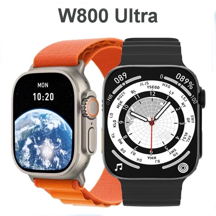 W800 Ultra 2.02 inch Color Screen Smart Watch,Support Heart Rate Monitoring / Blood Pressure Monitoring(Orange)