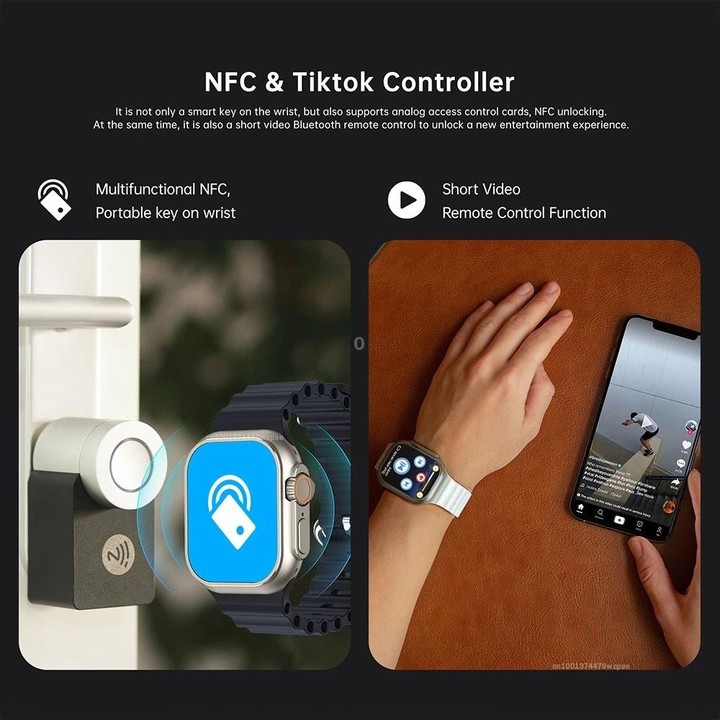 W800 Ultra 2.02 inch Color Screen Smart Watch,Support Heart Rate Monitoring / Blood Pressure Monitoring(White)