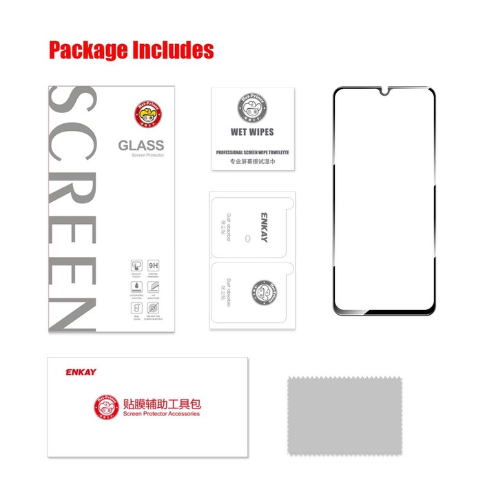 For Samsung Galaxy A34 5G / M34 / F34 ENKAY Hat-Prince Full Glue High Aluminum-silicon Tempered Glass Film