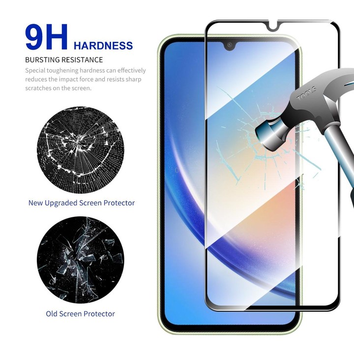 For Samsung Galaxy A34 5G / M34 / F34 ENKAY Hat-Prince Full Glue High Aluminum-silicon Tempered Glass Film