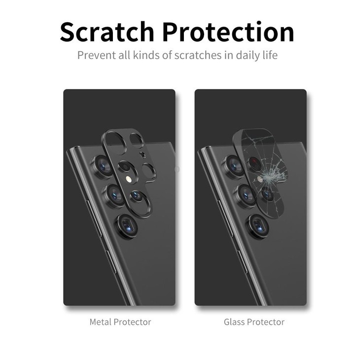 For Samsung Galaxy S23 5G / S23+ 5G ENKAY Hat-Prince Aluminium Alloy Camera Lens Protector Full Cover(Light Purple)