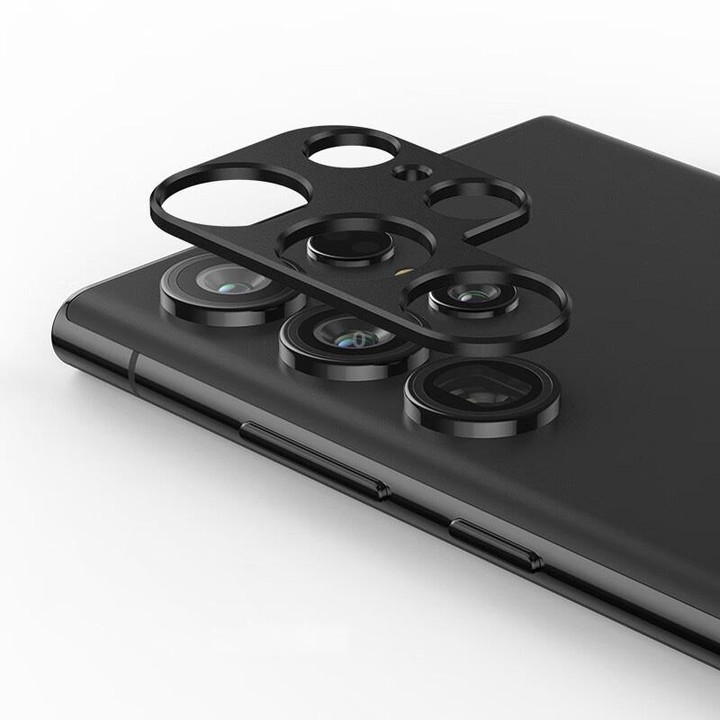 For Samsung Galaxy S23 Ultra 5G ENKAY Hat-Prince Aluminium Alloy Camera Lens Protector Full Cover(Black)