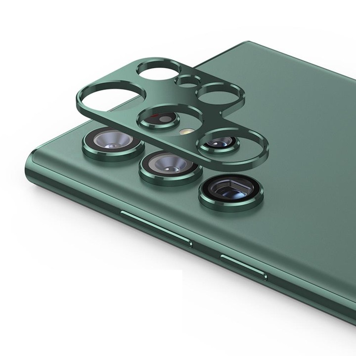 For Samsung Galaxy S23 Ultra 5G ENKAY Hat-Prince Aluminium Alloy Camera Lens Protector Full Cover(Dark Green)