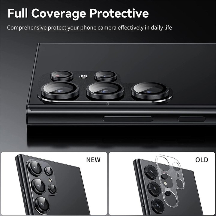 For Samsung Galaxy S23 Ultra 5G ENKAY Hat-Prince AR Anti-reflection Aluminium Alloy Tempered Glass Camera Lens Film(Silver)