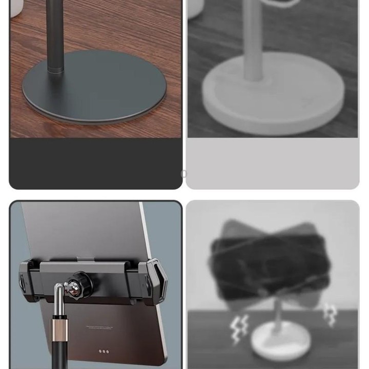 Boneruy P21 Lifting Adjustable Rotating Phone Tablet Desktop Holder(Black)