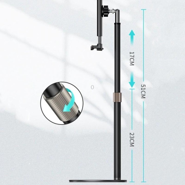 Boneruy P21 Lifting Adjustable Rotating Phone Tablet Desktop Holder(White)