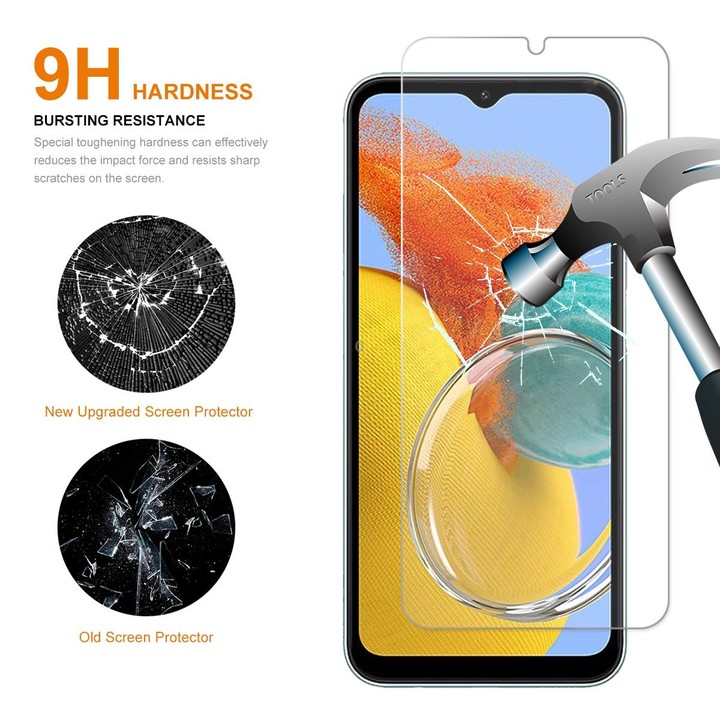 For Samsung Galaxy A24 4G 2pcs ENKAY 0.26mm 9H 2.5D High Aluminum-silicon Tempered Glass Film
