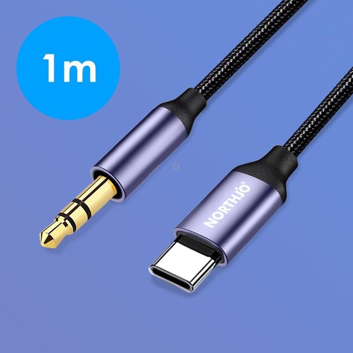 NORTHJO UTM03 Type-C to 3.5mm Audio Aux Jack Headphone Cable, Length:1m