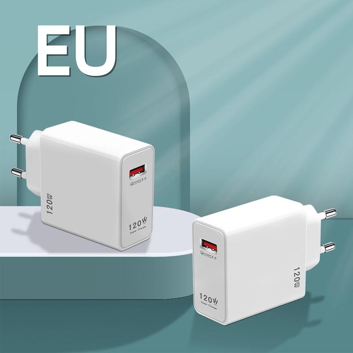 120W USB Super Fast Charging Charger Suitable, Plug Size:EU Plug