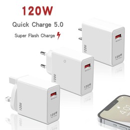 120W USB Super Fast Charging Charger Suitable, Plug Size:EU Plug