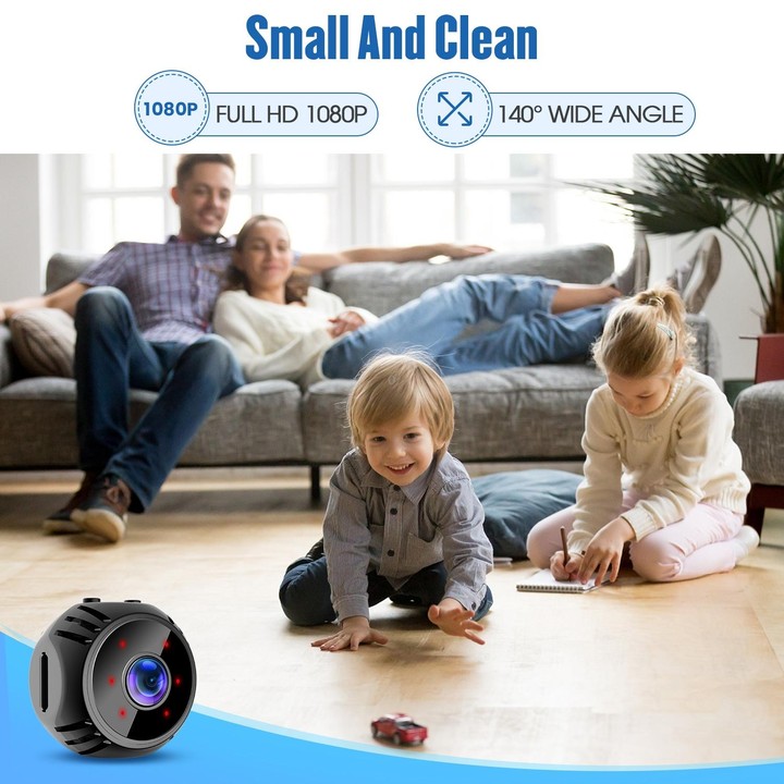 W8 Mini Camera HD 1080P Night Vision Battery Video Surveillance Wifi Smart Home Camera(White)