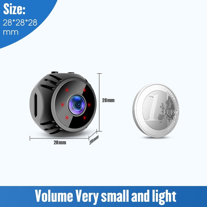W8 Mini Camera HD 1080P Night Vision Battery Video Surveillance Wifi Smart Home Camera(Black)