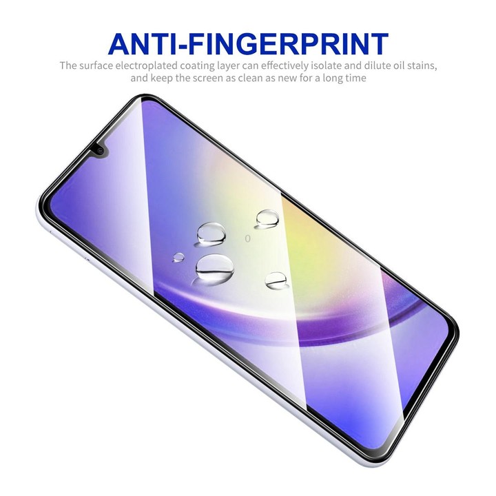 For Samsung Galaxy A25 5pcs ENKAY Hat-Prince Full Glue High Aluminum-silicon Tempered Glass Film