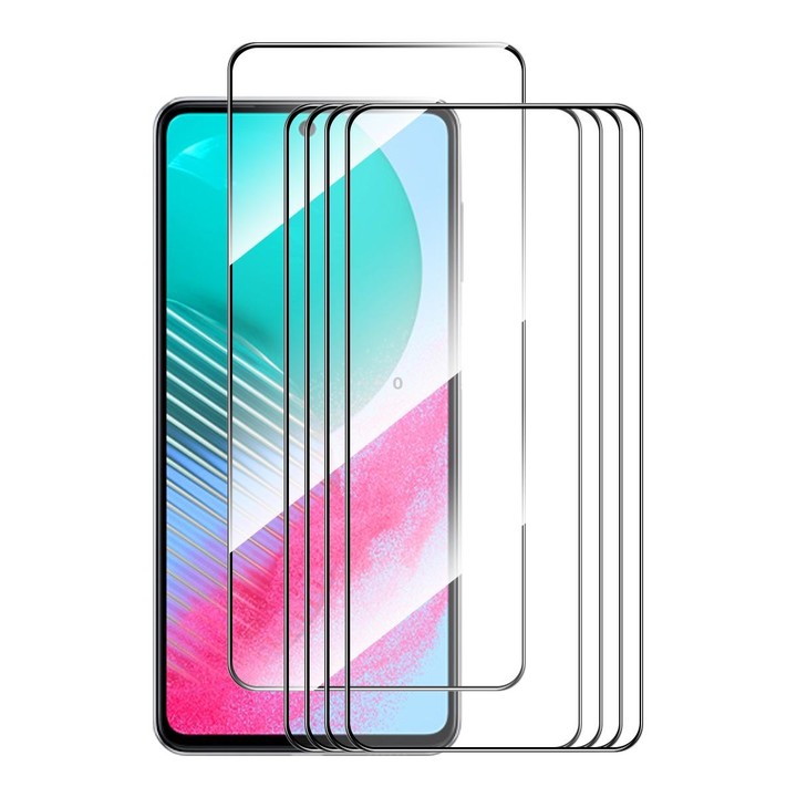 For Samsung Galaxy M54 / F54 5pcs ENKAY Hat-Prince Full Glue High Aluminum-silicon Tempered Glass Film