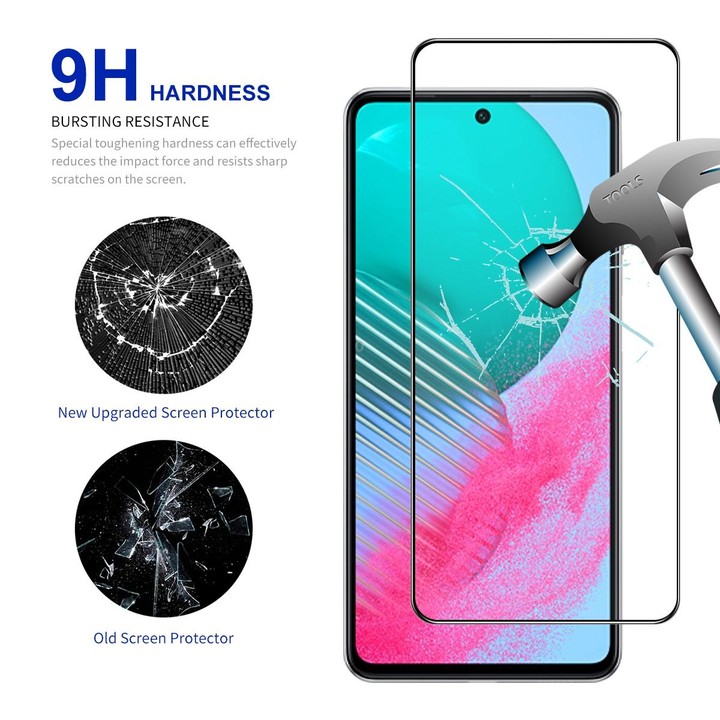 For Samsung Galaxy M54 / F54 5pcs ENKAY Hat-Prince Full Glue High Aluminum-silicon Tempered Glass Film