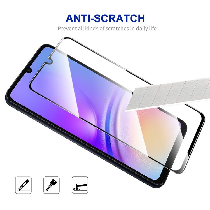 For Galaxy A05 5pcs ENKAY Hat-Prince Full Glue High Aluminum-silicon Tempered Glass Film