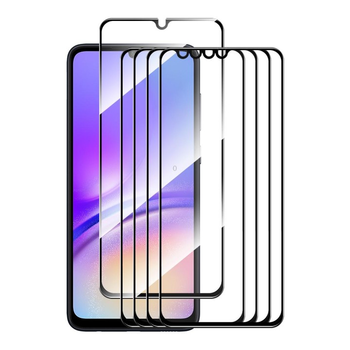 For Galaxy A05 5pcs ENKAY Hat-Prince Full Glue High Aluminum-silicon Tempered Glass Film