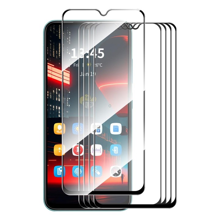 For Galaxy Xcover 7 5pcs ENKAY Hat-Prince Full Glue High Aluminum-silicon Tempered Glass Film
