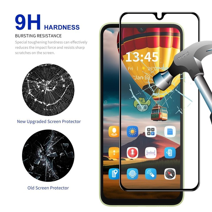 For Galaxy A06 4G 5pcs ENKAY Hat-Prince Full Glue High Aluminum-silicon Tempered Glass Film