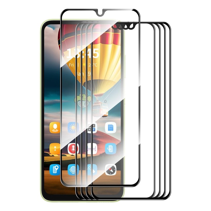 For Galaxy A06 4G 5pcs ENKAY Hat-Prince Full Glue High Aluminum-silicon Tempered Glass Film