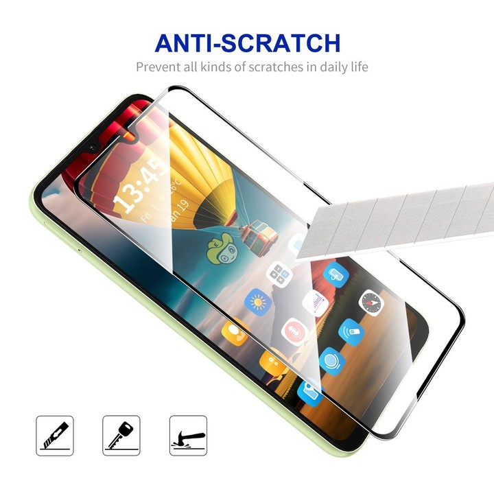 For Galaxy A06 4G 5pcs ENKAY Hat-Prince Full Glue High Aluminum-silicon Tempered Glass Film