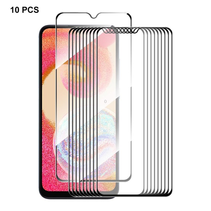 For Galaxy M04 10pcs ENKAY Hat-Prince Full Glue High Aluminum-silicon Tempered Glass Film