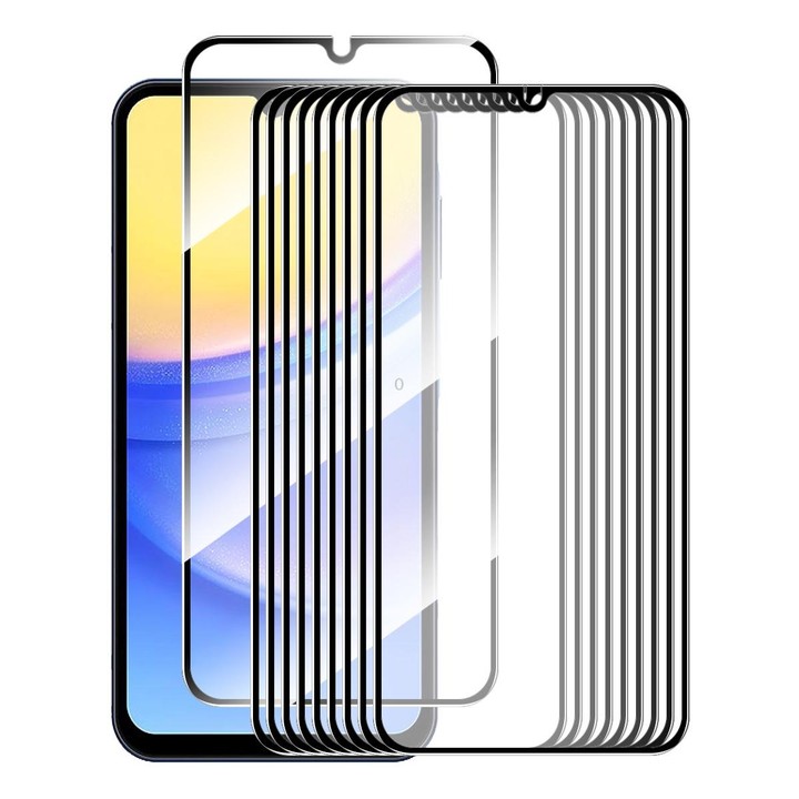 For Galaxy A15 4G / 5G 10pcs ENKAY Hat-Prince Full Glue High Aluminum-silicon Tempered Glass Film