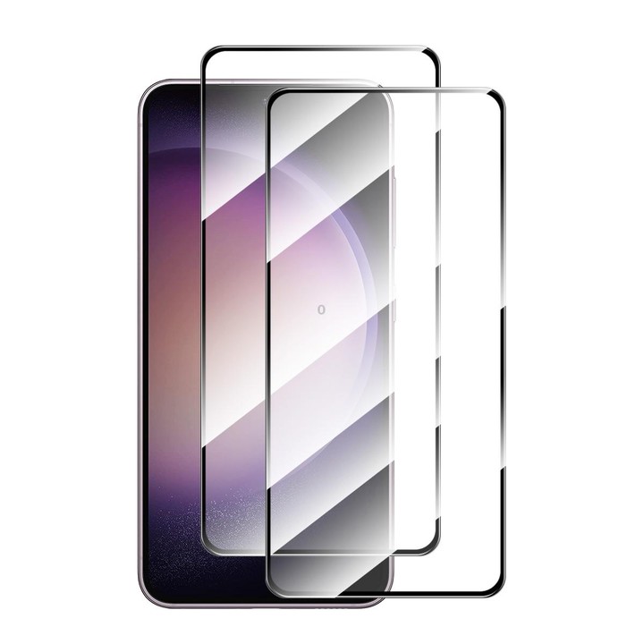 For Samsung Galaxy S23 FE 5G 2pcs ENKAY Hat-Prince Full Glue High Aluminum-silicon Tempered Glass Film