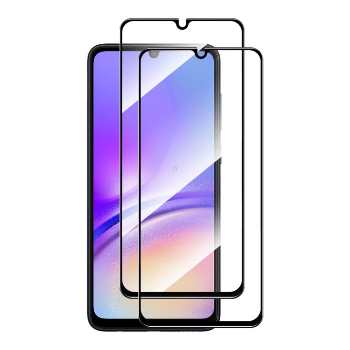 For Samsung Galaxy A05 2pcs ENKAY Hat-Prince Full Glue High Aluminum-silicon Tempered Glass Film