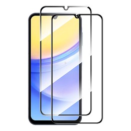 For Samsung Galaxy A15 4G / 5G 2pcs ENKAY Hat-Prince Full Glue High Aluminum-silicon Tempered Glass Film