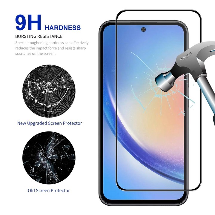 For Samsung Galaxy A35 / M35 2pcs ENKAY Hat-Prince Full Glue High Aluminum-silicon Tempered Glass Film