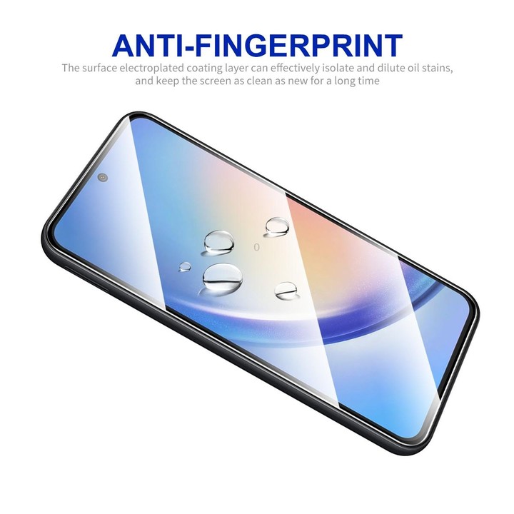 For Samsung Galaxy A35 / M35 2pcs ENKAY Hat-Prince Full Glue High Aluminum-silicon Tempered Glass Film