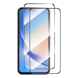 For Samsung Galaxy A55 2pcs ENKAY Hat-Prince Full Glue High Aluminum-silicon Tempered Glass Film