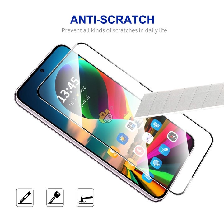 For Samsung Galaxy F55 / M55 / C55 2pcs ENKAY Hat-Prince Full Glue High Aluminum-silicon Tempered Glass Film