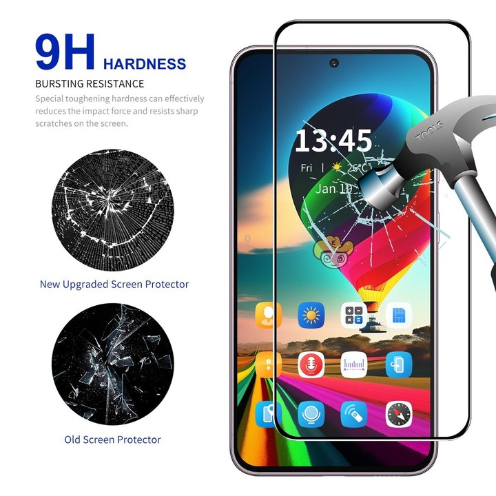 For Samsung Galaxy F55 / M55 / C55 2pcs ENKAY Hat-Prince Full Glue High Aluminum-silicon Tempered Glass Film