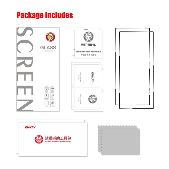 For Galaxy Z Fold7 5G Outer Screen 2pcs ENKAY Hat-Prince Full Glue High Aluminum-silicon Tempered Glass Film