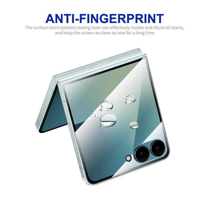 For Galaxy Z Flip7 5G Outer Screen 2pcs ENKAY Hat-Prince Full Glue High Aluminum-silicon Tempered Glass Film